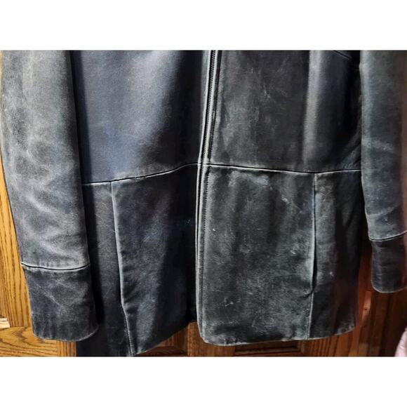 Vintage London Fog Soft Leather Black Women’s Coat Lined Size Med - Picture 3 of 7